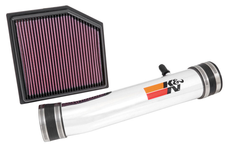 K&N 69 Series Performance Typhoon Intake Kit - Polished for 13-14 Lexus GS350 3.5L V6 - 69-8704TP