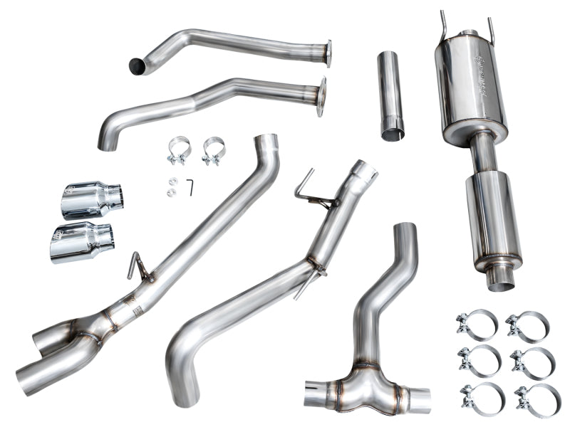 AWE Tuning 0FG Exhaust for 3rd Gen Toyota Tundra - Dual Chrome Silver Tips - 3015-32063