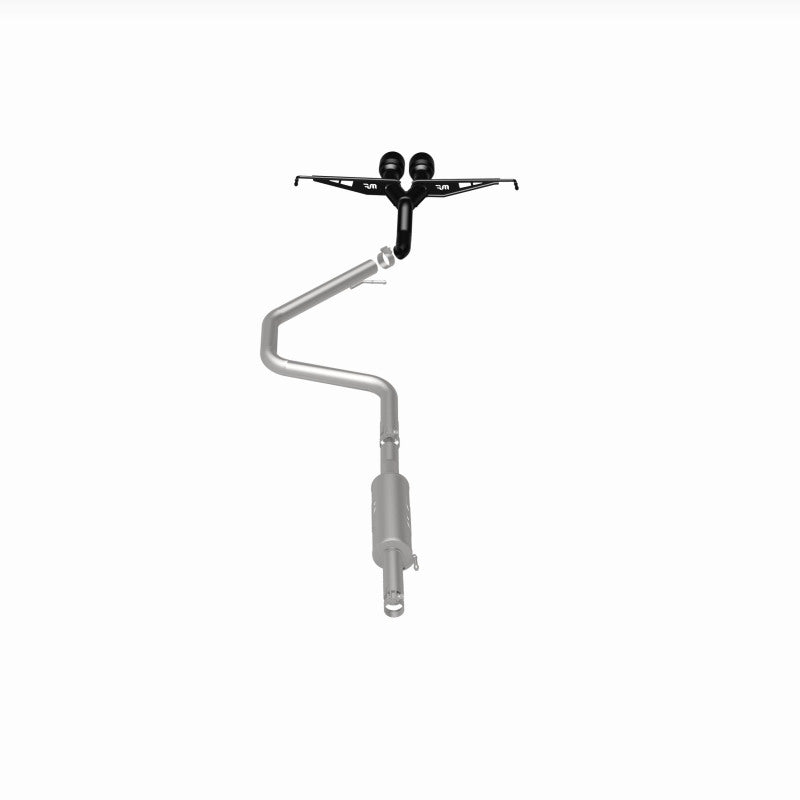 MagnaFlow 2019 Hyundai Veloster 1.6L 2.5in Center Exit Stainless Steel Cat-Back Exhaust w/Blk Tips - 19455
