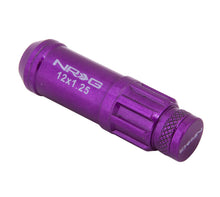 Load image into Gallery viewer, NRG 700 Series M12 X 1.25 Steel Lug Nut w/Dust Cap Cover Set 21 Pc w/Locks &amp; Lock Socket - Purple - LN-LS710PP-21