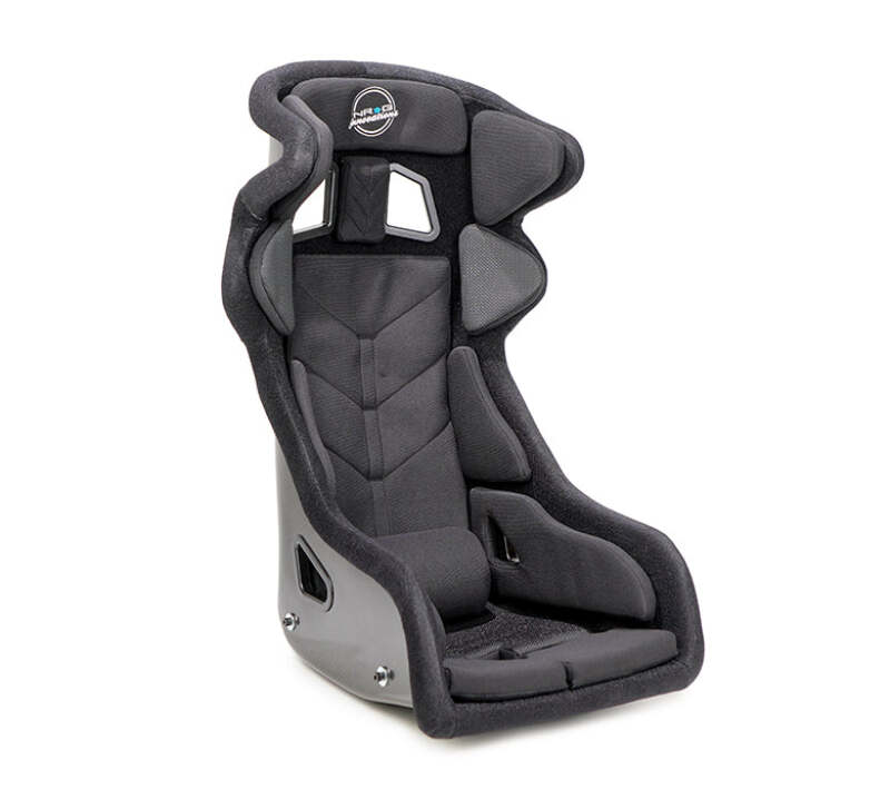 NRG FIA Competition Seat w/ Head Containment & Comp Fabric FIA Velcro Paddings - Thin Cushion (Blk) - FRP-RS700M-BK1
