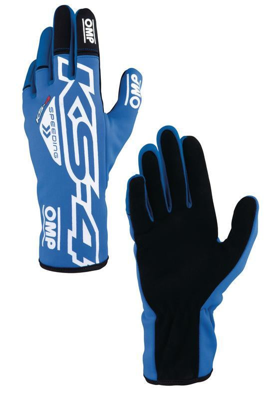OMP KS-4 KART GLOVES YELLOW / BLACK SZ 4 (KIDS) - KB0-2750-A01-059-004