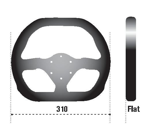 Sparco Steering Wheel 310X260 Suede Black - 015P310F2SN