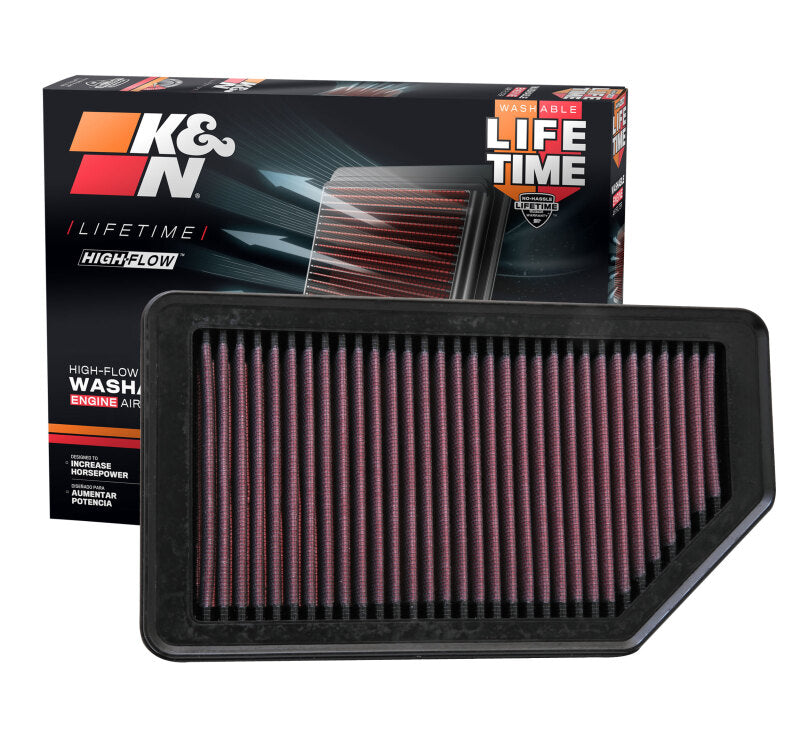 K&N Replacement Air Filter 10.625in O/S Length x 5.75in O/S Width x 1in Height - 33-2472