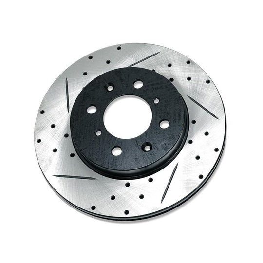 BLOX Racing Slotted And Cross-Drilled Rotor Left Side - BXBS-10150-L