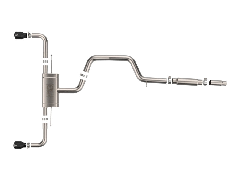 aFe 22-24 Volkswagen GTI MACH Force-Xp 3 to 2-1/2 IN Stainless Steel Cat-Back Exhaust w/Black Tip - 49-36454-B