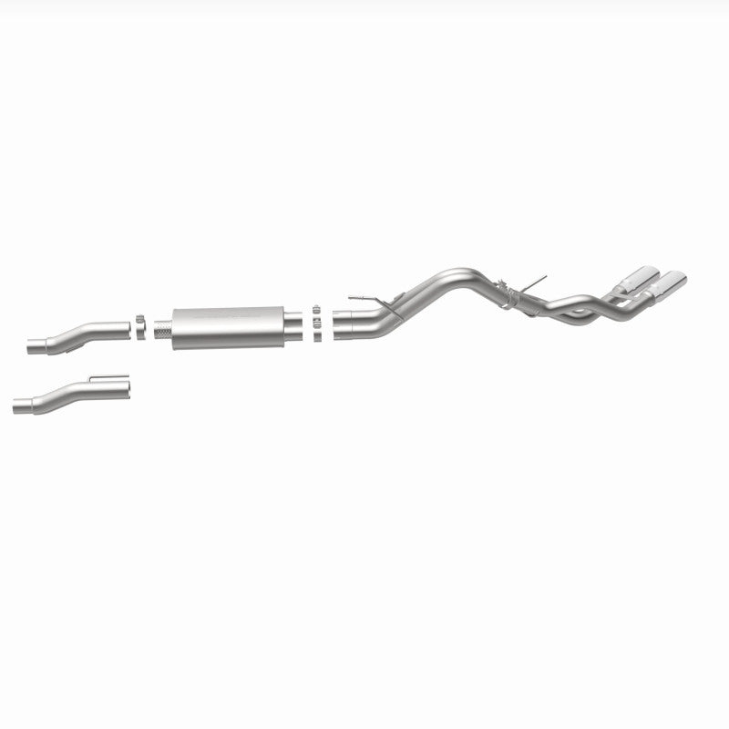 MagnaFlow 11 Ford F-150 3.7L/5.0L/6.2L SS Catback Exhaust Dual Same Side Exit w/ 3.5in SS Tips - 15461
