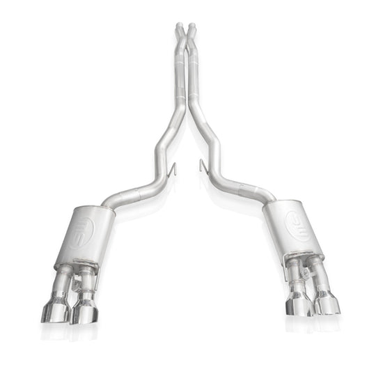 Stainless Works 2020 Ford GT500 Legend Catback X-Pipe Exhaust Factory Connect - Polished Tips - GT500CBXFCL