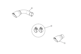 Corsa 10-14 Volkswagen Golf Polished Tip Kit