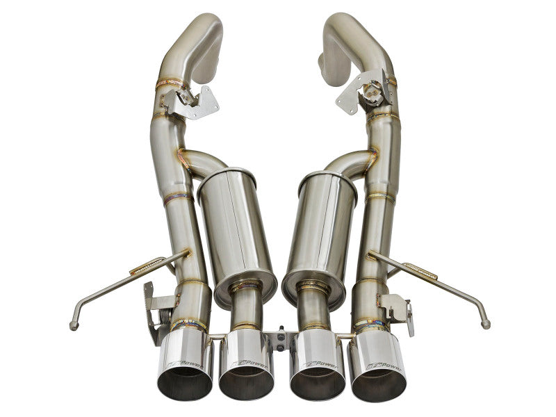aFe MACHForce XP 3in-2 1/2in Axle Back 304SS Exhaust w/ Polished Tips 14-17 Chevy Corvette V8-6.2L - 49-34056-P