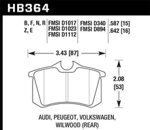 Load image into Gallery viewer, Hawk 98-00 Audi A4 2.8L Avant Rear ER-1 Brake Pads - HB364D.587