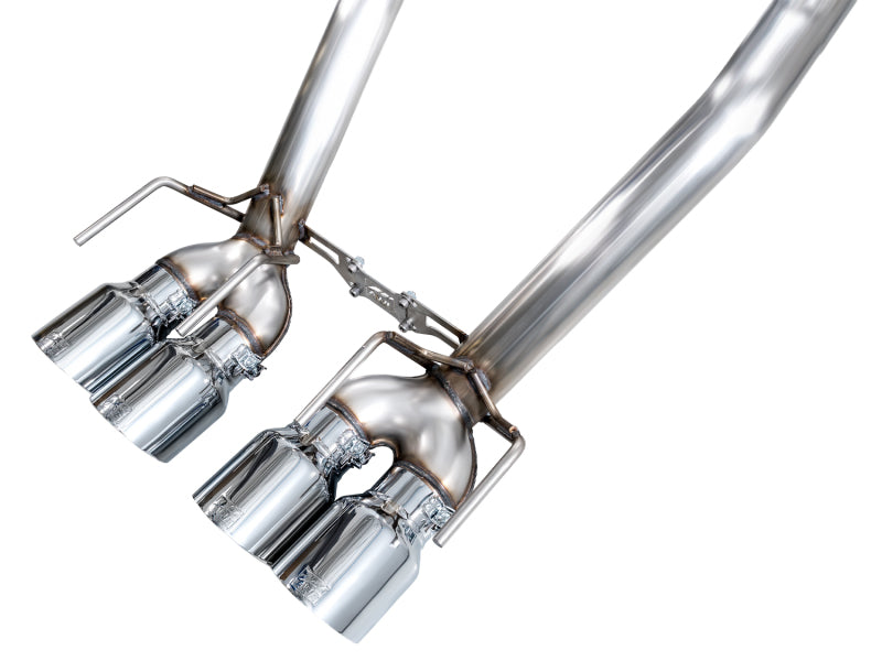 AWE Tuning C6 Chevrolet Corvette Z06/ZR1 Track Edition Axle-Back Exhaust w/ Chrome Silver Tips - 3020-42606