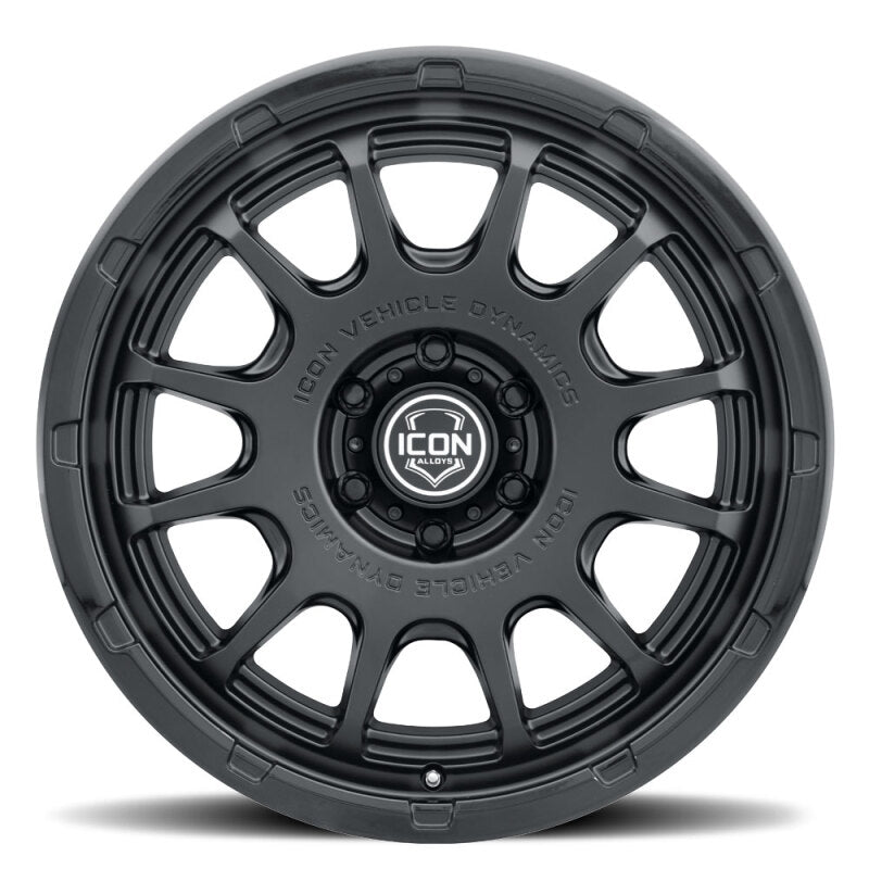 ICON Alloys Rancho 20x9 / 6x5.5 / 16mm / 5.625in BS DBL Black Wheel - 8420909056DB