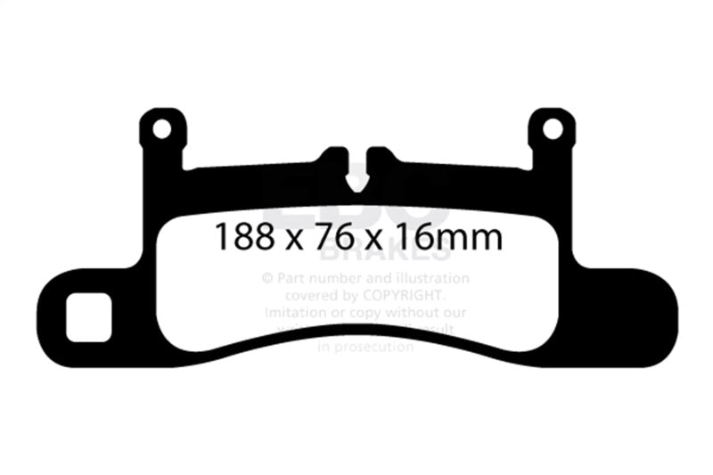 EBC 12-15 Porsche 911 (991) (Cast Iron Rotor only) 3.4 Carrera Redstuff Rear Brake Pads - DP32098C