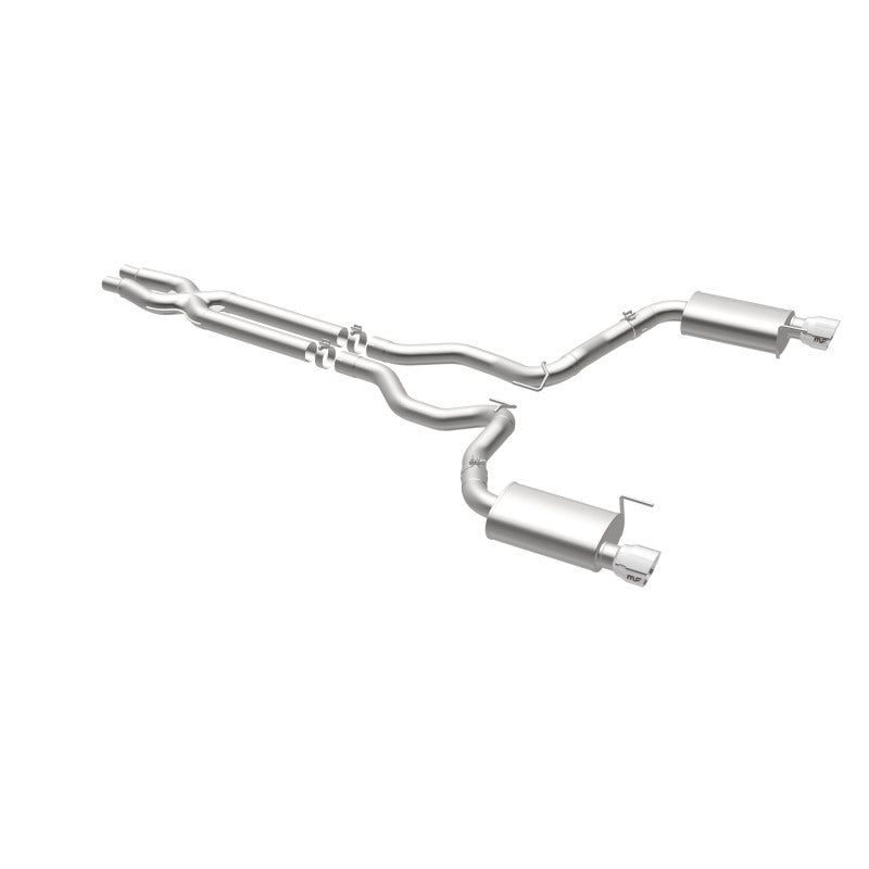 MagnaFlow Cat Back, SS, 3in, Street, Dual Split Polished 4.5in Tips 2015 Ford Mustang GT V8 5.0L - 19100