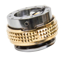 Load image into Gallery viewer, NRG Quick Release Kit - Pyramid Edition - Gunmetal Body / Chrome Gold Pyramid Ring - SRK-210GM/CG