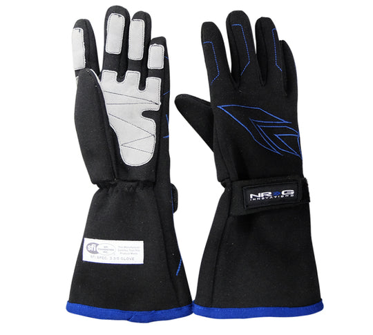 NRG Racing Gloves SFI 3.3 / 5 Approved - X-Large - GS-500BK-XL