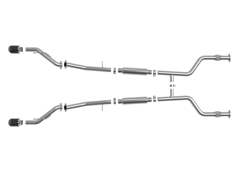 aFe POWER Takeda 2023 Nissan Z 2 1/2in 304 SS Cat-Back Exhaust System w/ Carbon Fiber Tips - 49-36138-C