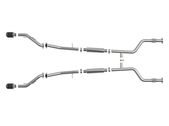 aFe POWER Takeda 2023 Nissan Z 2 1/2in 304 SS Cat-Back Exhaust System w/ Carbon Fiber Tips - 49-36138-C
