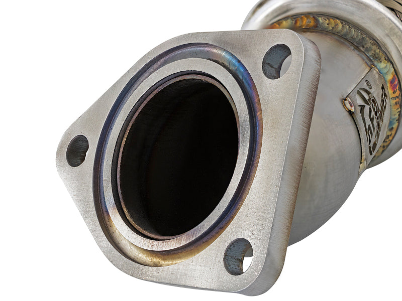 aFe Power Elite Twisted Steel 16-17 Honda Civic I4-1.5L (t) 2.5in Rear Down-Pipe Mid-Pipe - 48-36605