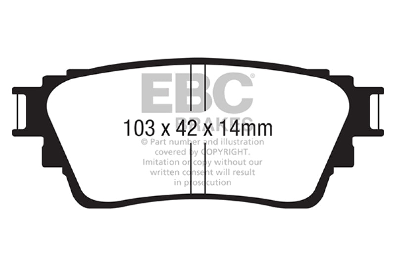 EBC 18-21 Mitsubishi Outlander Greenstuff Rear Brake Pads - DP62376