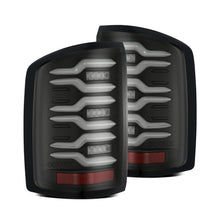 Load image into Gallery viewer, AlphaRex 14-18 GMC Sierra 1500/2500HD/3500HD LUXX-Series LED Tail Lights Blk w/Actv Light &amp; Seq. Sig - 630040