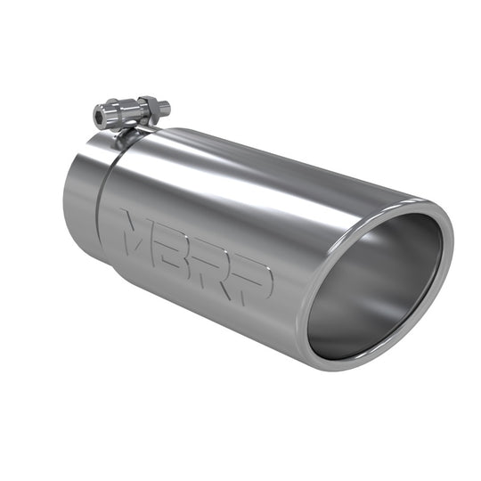 MBRP Universal Tip 4in O.D. Angled Rolled End 3.5in inlet 10 length - T5112