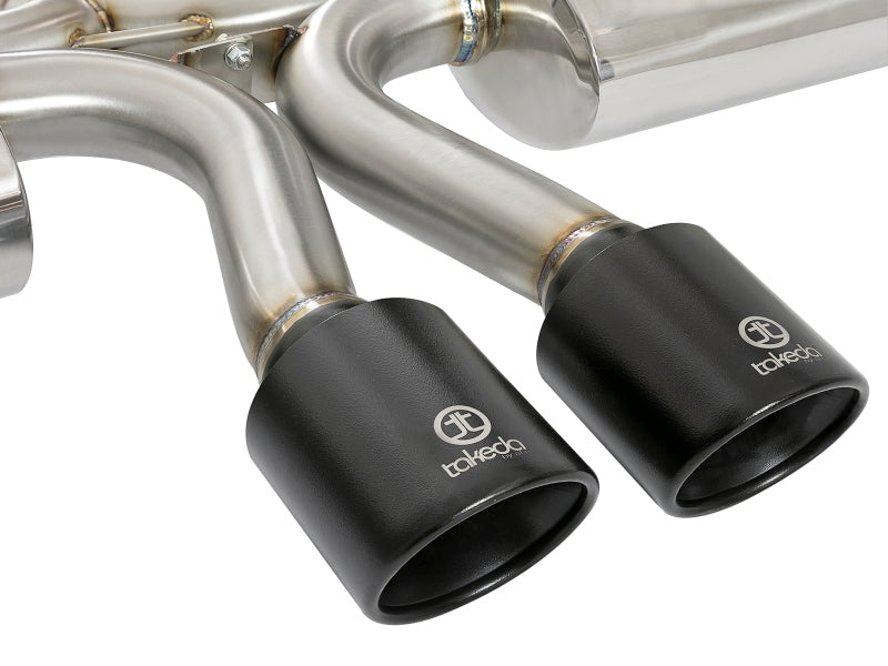 aFe Takeda 3in 304 SS Cat-Back Exhaust w/ Dual Center Black Tips 17+ Honda Civic Si (2dr) I4 1.5L - 49-36618-B