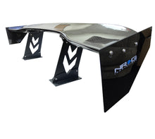 Load image into Gallery viewer, NRG Carbon Fiber Spoiler - Universal (59in.) NRG Logo Large End Plates - CARB-A590NRG