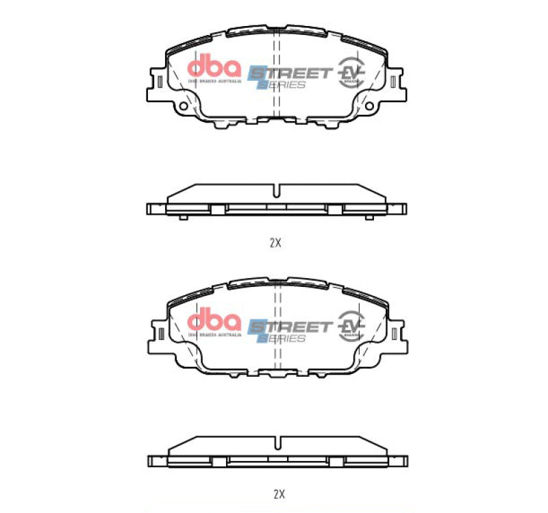 DBA 19-22 Toyota Corolla Hatchback Front SSEV Street Series Brake Pads - DB15043SSEV