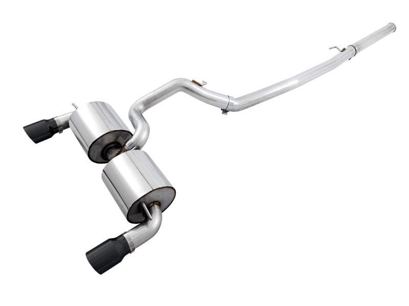 AWE Tuning Ford Focus RS Touring Edition Cat-Back Exhaust - Non-Resonated - Diamond Black Tips - 3015-33088
