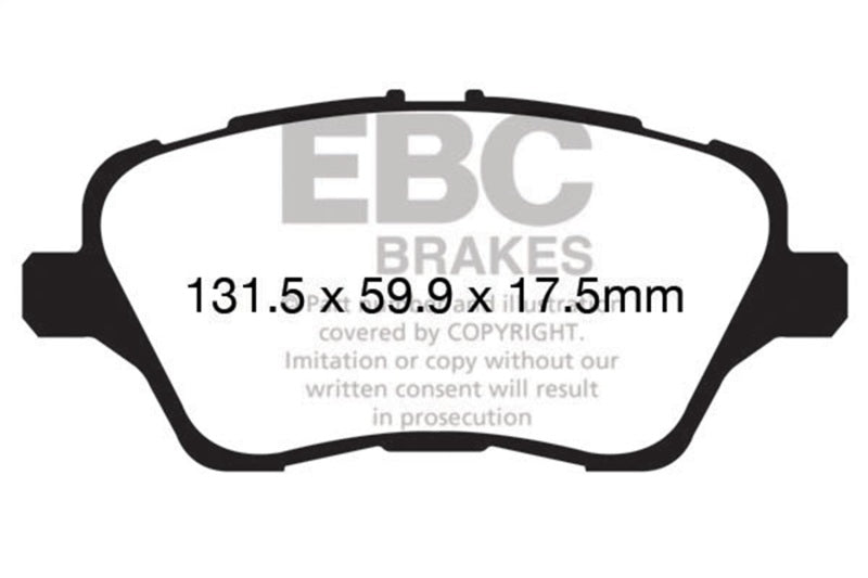 EBC Racing 12-17 Ford Fiesta ST (Mk7) RP-X Front Brake Pads - DP82149RPX