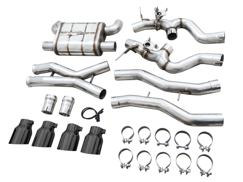 AWE Tuning SwitchPath Cat-Back Exhaust for BMW G8X M3/M4 - Diamond Black Tips - 3025-42480