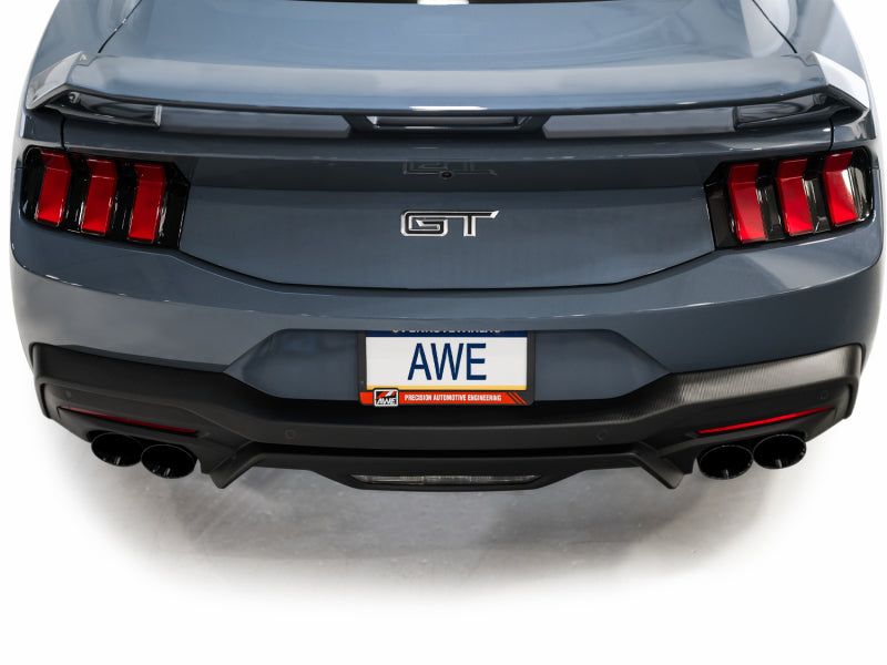 AWE 2024 Ford Mustang GT Fastback S650 RWD SwitchPath Cat-Back Exhaust w/ Quad Diamond Black Tips - 3025-43650