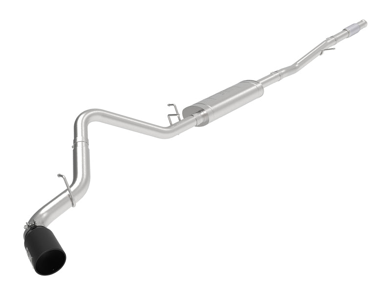 aFe Apollo GT Series 2019 GM Silverado/Sierra 1500 4.3L/5.3L 409 SS CatBack Exhaust System w/Blk Tip - 49-44107-B