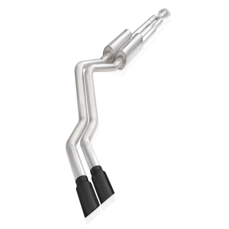 Stainless Works 2020-21 Silverado HD 6.6L Legend Catback Black Tips - CT220CBL-B