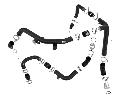 aFe 21-23 Ford Bronco V6-2.7Ltt BladeRunner Alum Hot & Cold Charge Pipe Kit - Black - 46-20584-B
