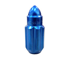 Load image into Gallery viewer, NRG 500 Series M12 X 1.5 Bullet Shape Steel Lug Nut Set - 21 Pc w/Lock Key - Blue - LN-LS500BL-21