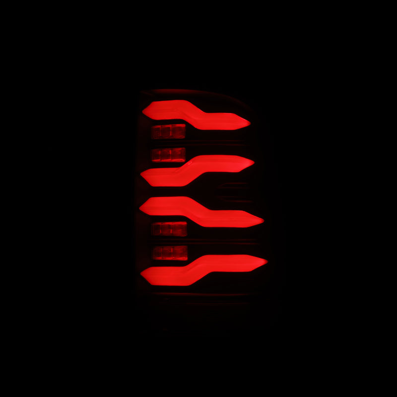 AlphaRex 09-18 Dodge Ram Luxx-Series LED Tail Lights Alpha-Black w/ Activation Light & Seq. Signal - 640003