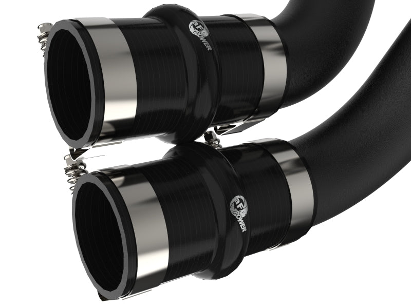 aFe 21-22 Ford F-150/Raptor V6-3.5L (tt) BladeRunner 2.5in Aluminum Hot Charge Pipe Black - 46-20518-B