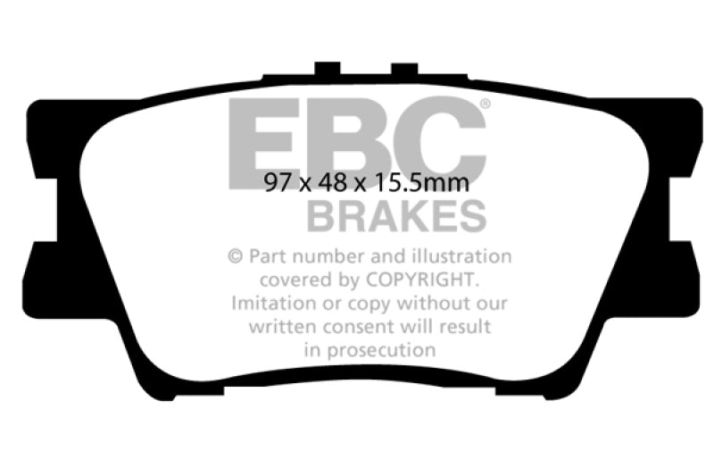 EBC 13+ Lexus ES300h 2.5 Hybrid Redstuff Rear Brake Pads - DP31793C