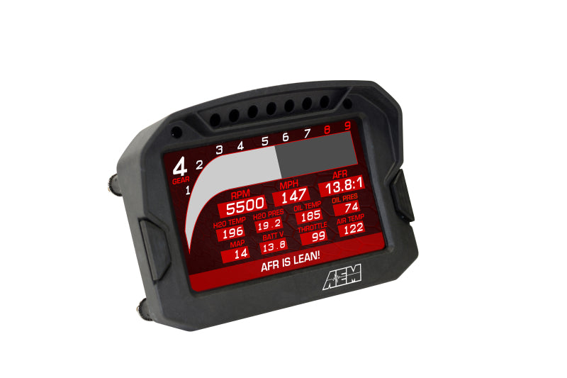 AEM CD-5LG Carbon Logging Digital Dash Display w/ Internal 10Hz GPS & Antenna - 30-5603