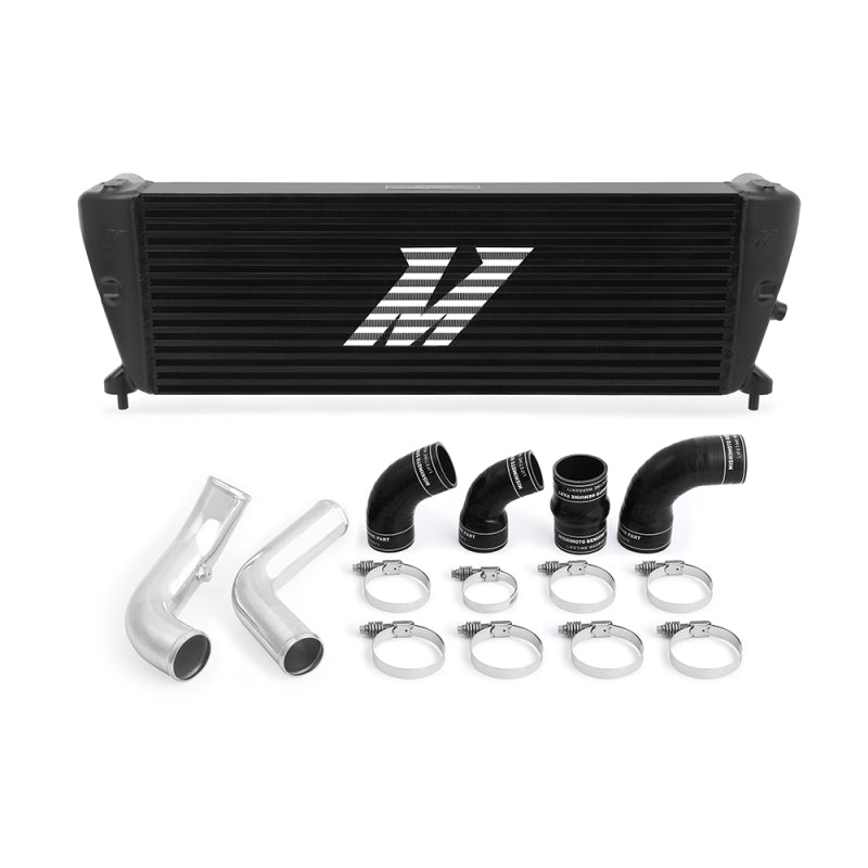 Mishimoto Ford Ranger 3.2L Diesel Intercooler Kit 2011+ Black w/ Polished Pipes - MMINT-RGR-11KBKP