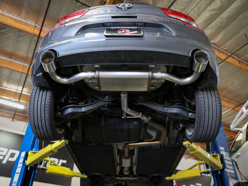 aFe Takeda Series 2.5in 409 SS Axle-Back Exhaust System Polished 18-20 Hyundai Elantra GT L4-1.6L(t) - 49-47016-P