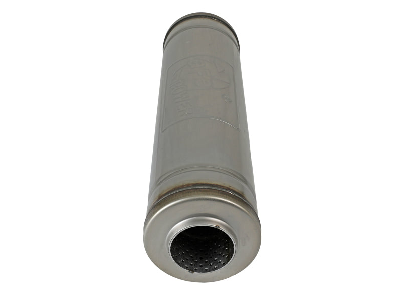 aFe MACH Force-Xp Muffler 2-1/2 IN ID Center/Center x 5 IN Dia. x 18 IN L - Round Body - 49M30048