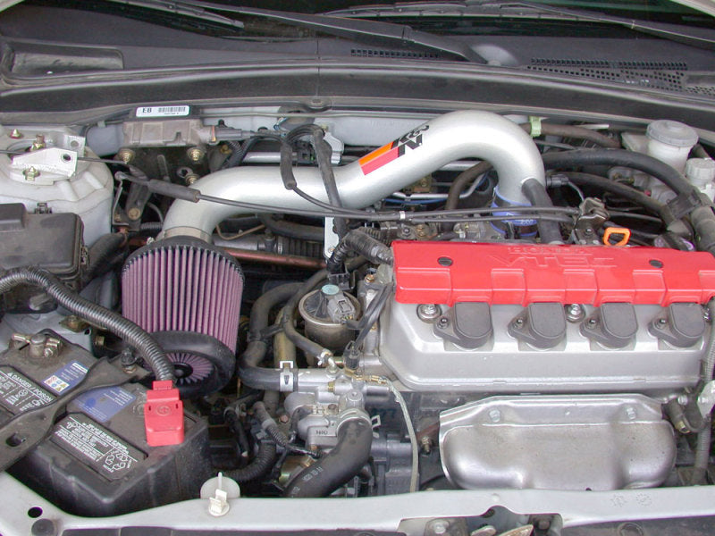 K&N 01-05 Honda Civic SR L4-1.7L Silver Typhoon Short Ram Intake - 69-1008TS