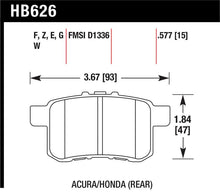 Load image into Gallery viewer, Hawk 08-10 Honda Accord 2.4L/3.0L/3.5L / 09-10 Acura TST 2.4L HPS Street Rear Brake Pads - HB626F.577