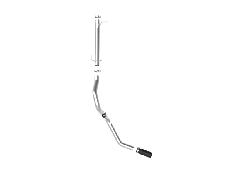 aFe Apollo GT Series 3-1/2in 409 SS Axle-Back Exhaust 17-20 Ford F-250/F-350 Black Tips w/o Muffler - 49-43116NM-B