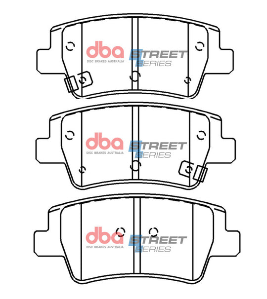 DBA 17-20 Hyundai Elantra GT Rear Street Series Brake Pads - DB15139SS