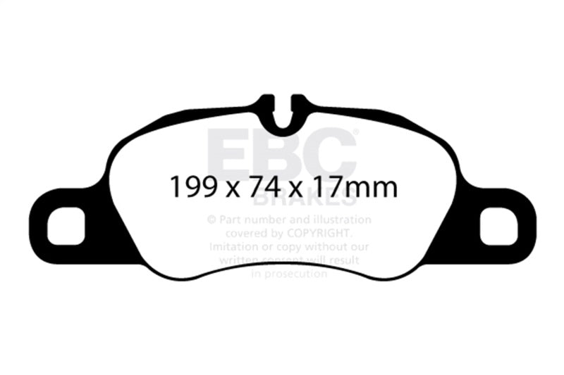 EBC Racing 09-12 Porsche 911 (997) Carrera 2 3.6L (Cast Iron Rotor Only) RP-X Front Brake Pads - DP82057RPX